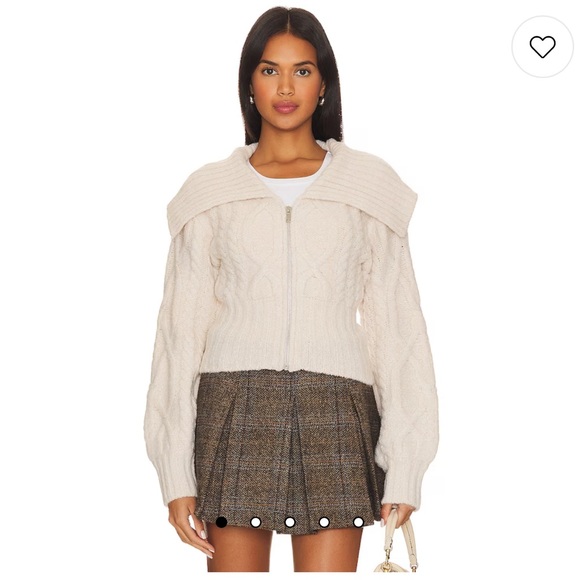 Tularosa Sweaters - Revolve Tularosa Adia Cable Coat in Cream